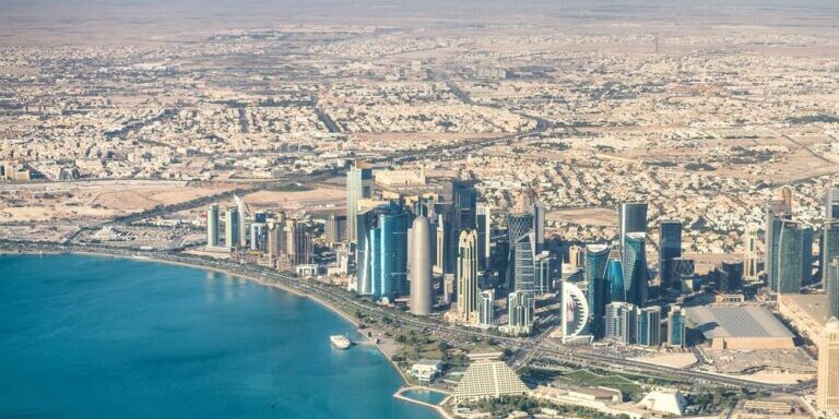 Doha aerial skyline, Qatar.