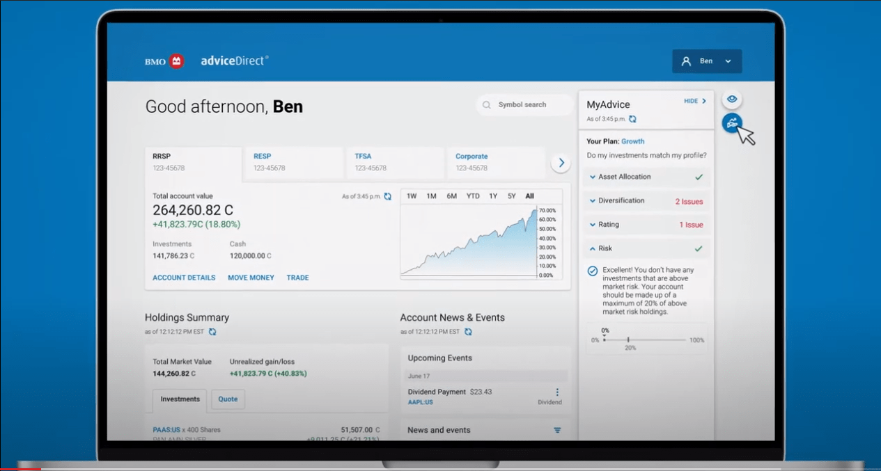 bmo investing practice account