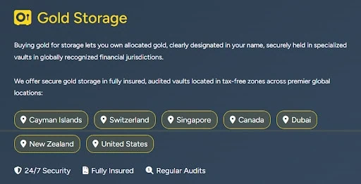 earthrarest gold storage
