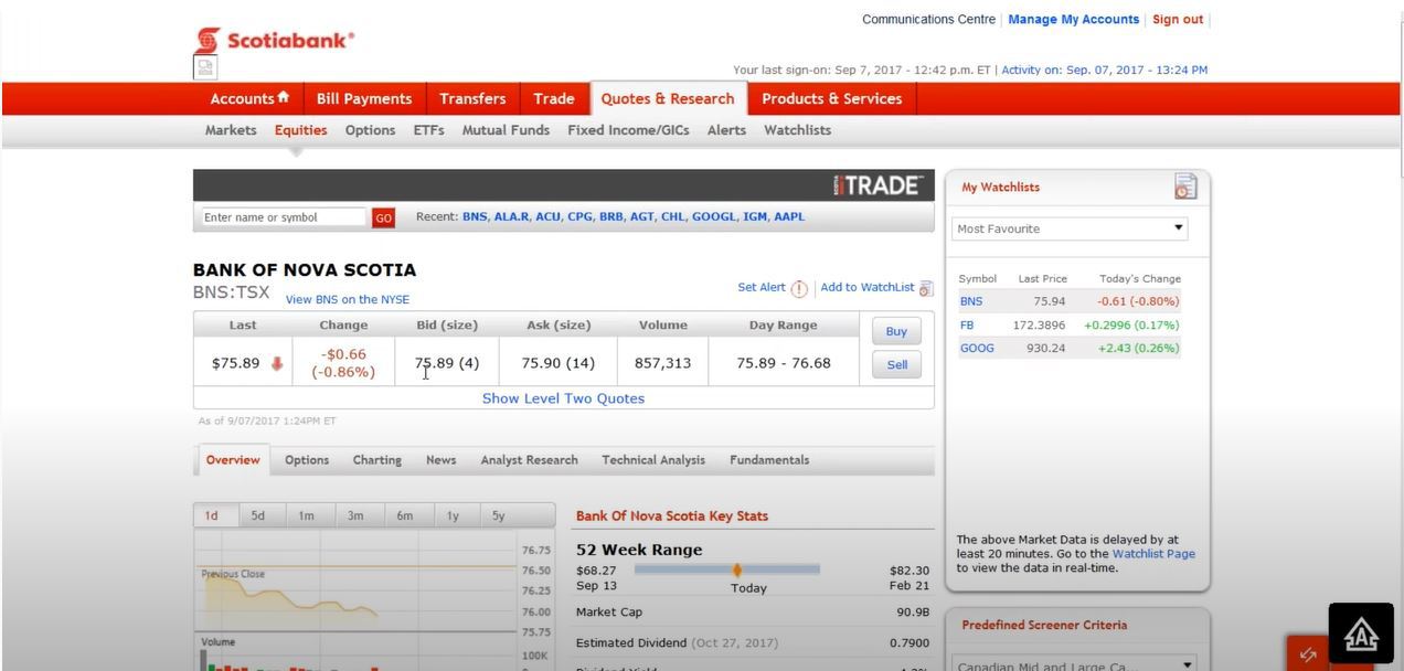 scotia itrade screenshot2