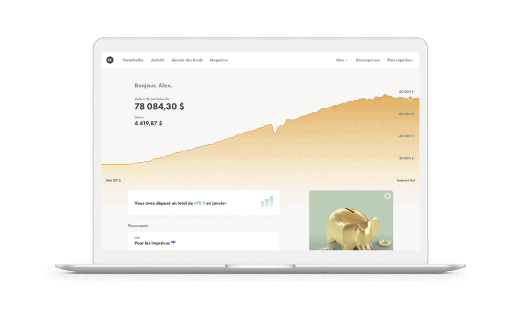 Wealthsimple Dashboard French
